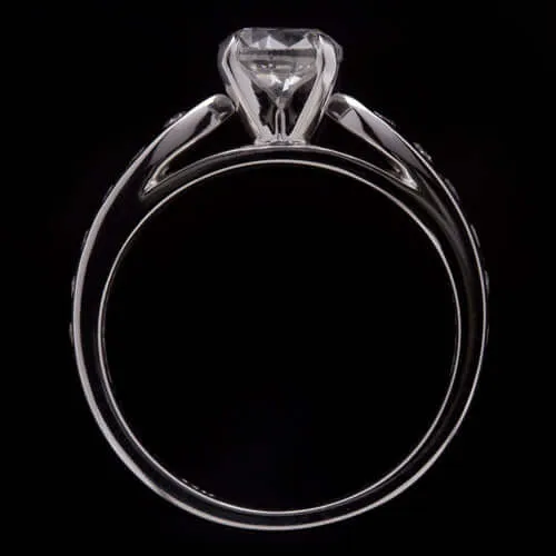 1.2ct NATURAL ROUND BRILLIANT CUT F Si2 DIAMOND BURNISH ENGAGEMENT RING 1.25ct