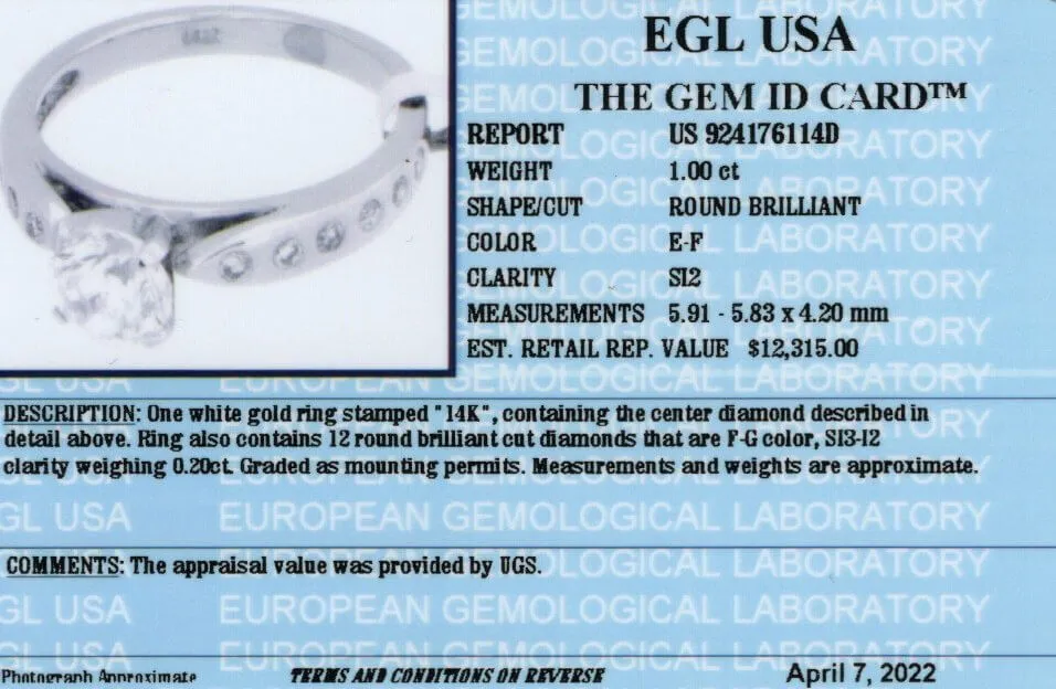 1.2ct NATURAL ROUND BRILLIANT CUT F Si2 DIAMOND BURNISH ENGAGEMENT RING 1.25ct