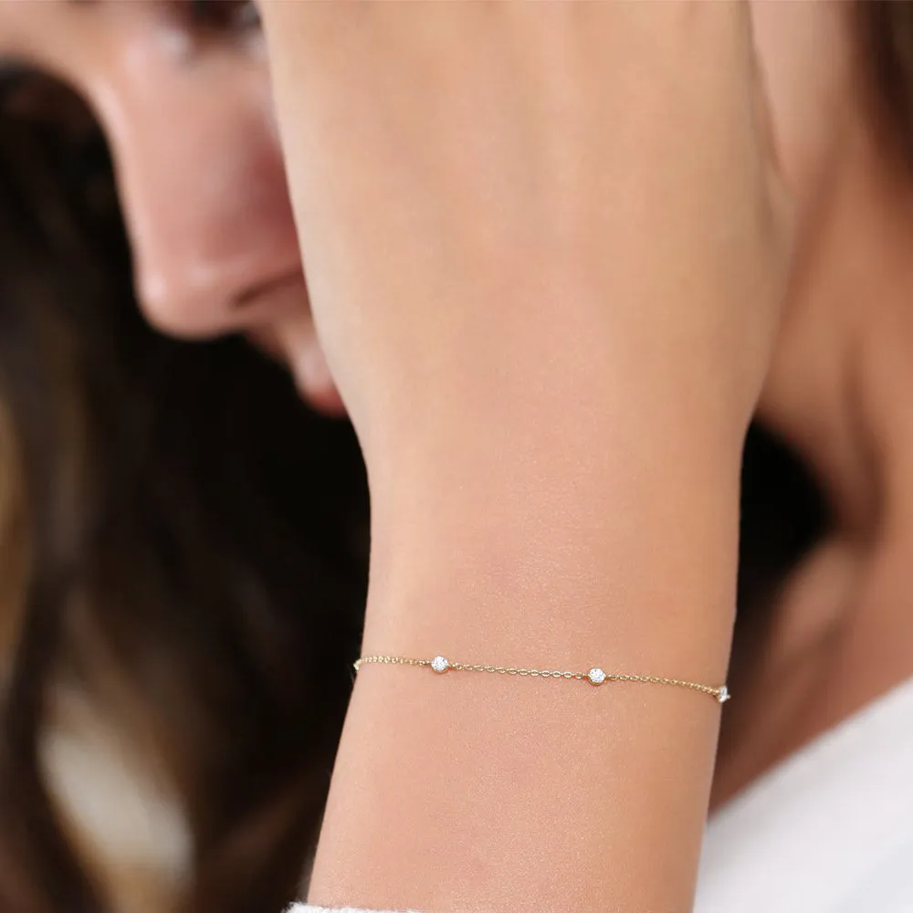 14k Diamond by The Yard Solitaire Bracelet