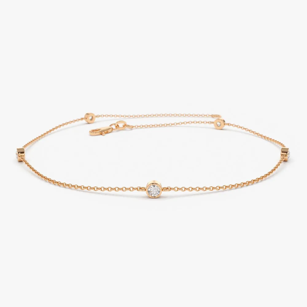 14k Diamond by The Yard Solitaire Bracelet