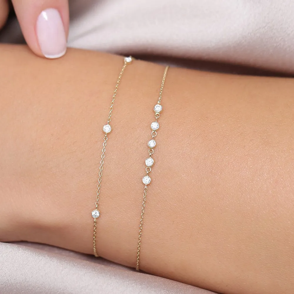 14k Diamond by The Yard Solitaire Bracelet