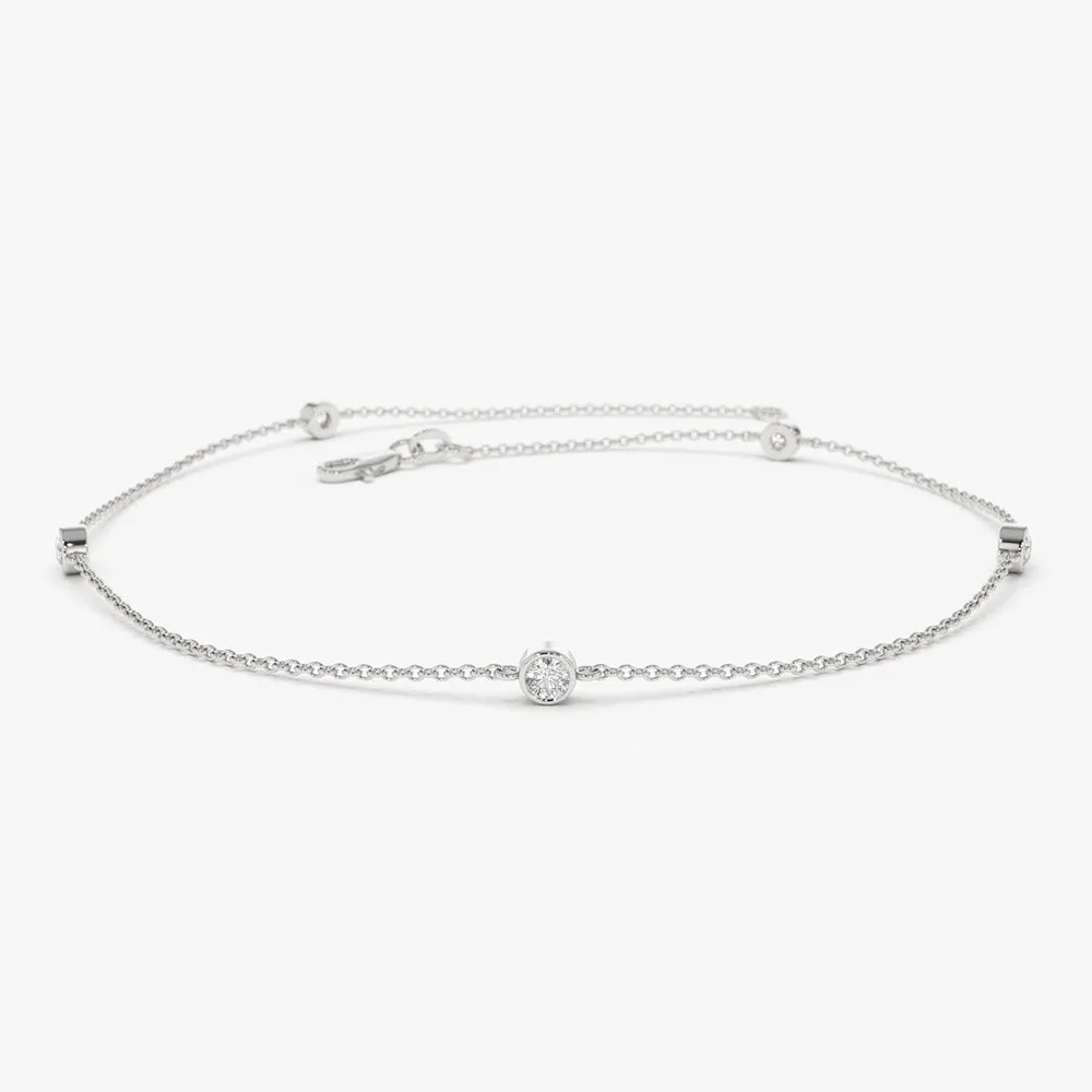 14k Diamond by The Yard Solitaire Bracelet