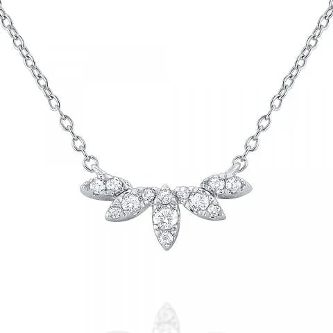 14k White Gold Diamond Tiara Necklace
