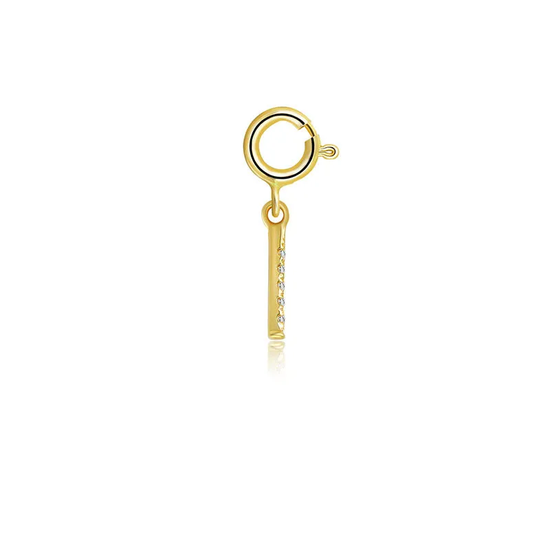 18k Gold Letter "A" Diamond Charms
