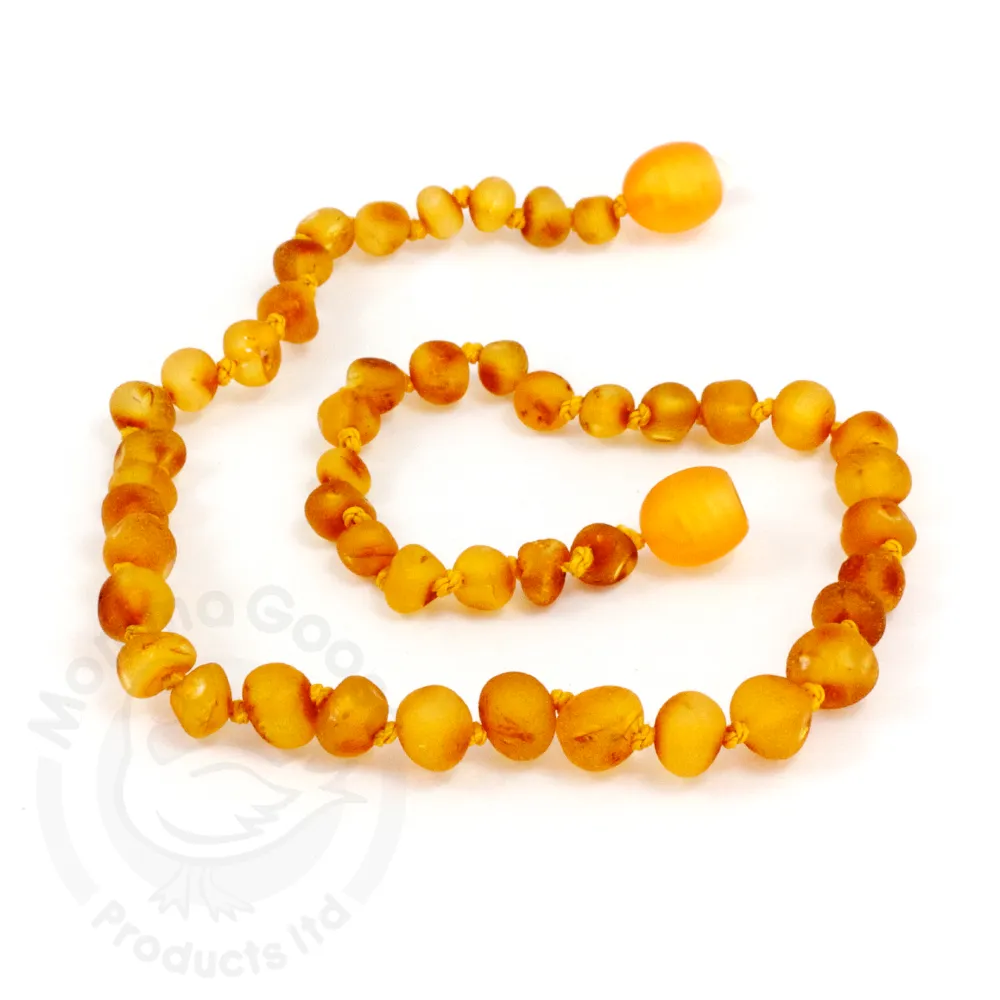Amber Teething Unpolished Baroque Cognac Baby Necklace