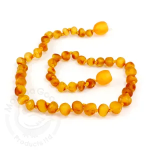 Amber Teething Unpolished Baroque Cognac Baby Necklace