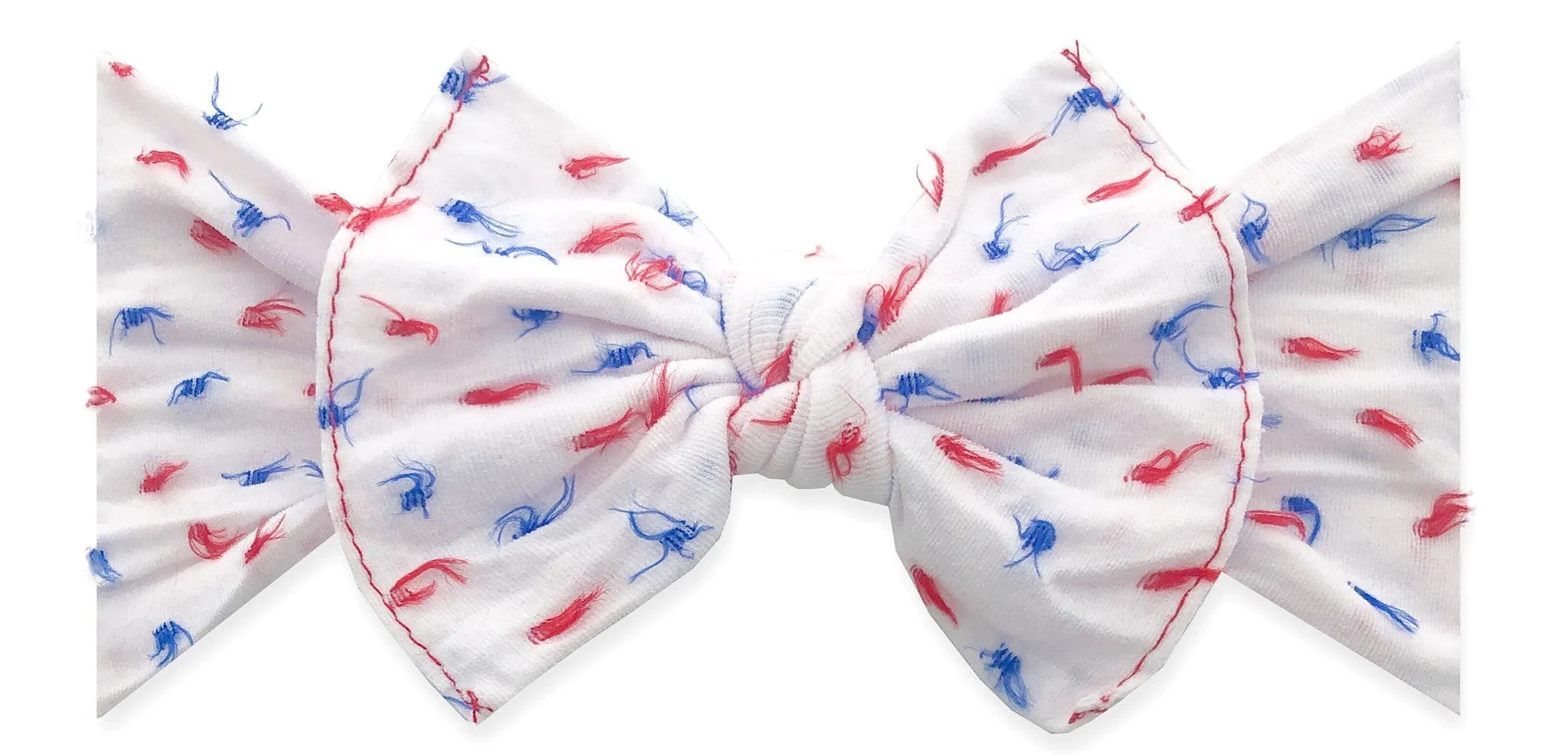 Baby Bling Clipped Dot Patterned Knot Headband - USA