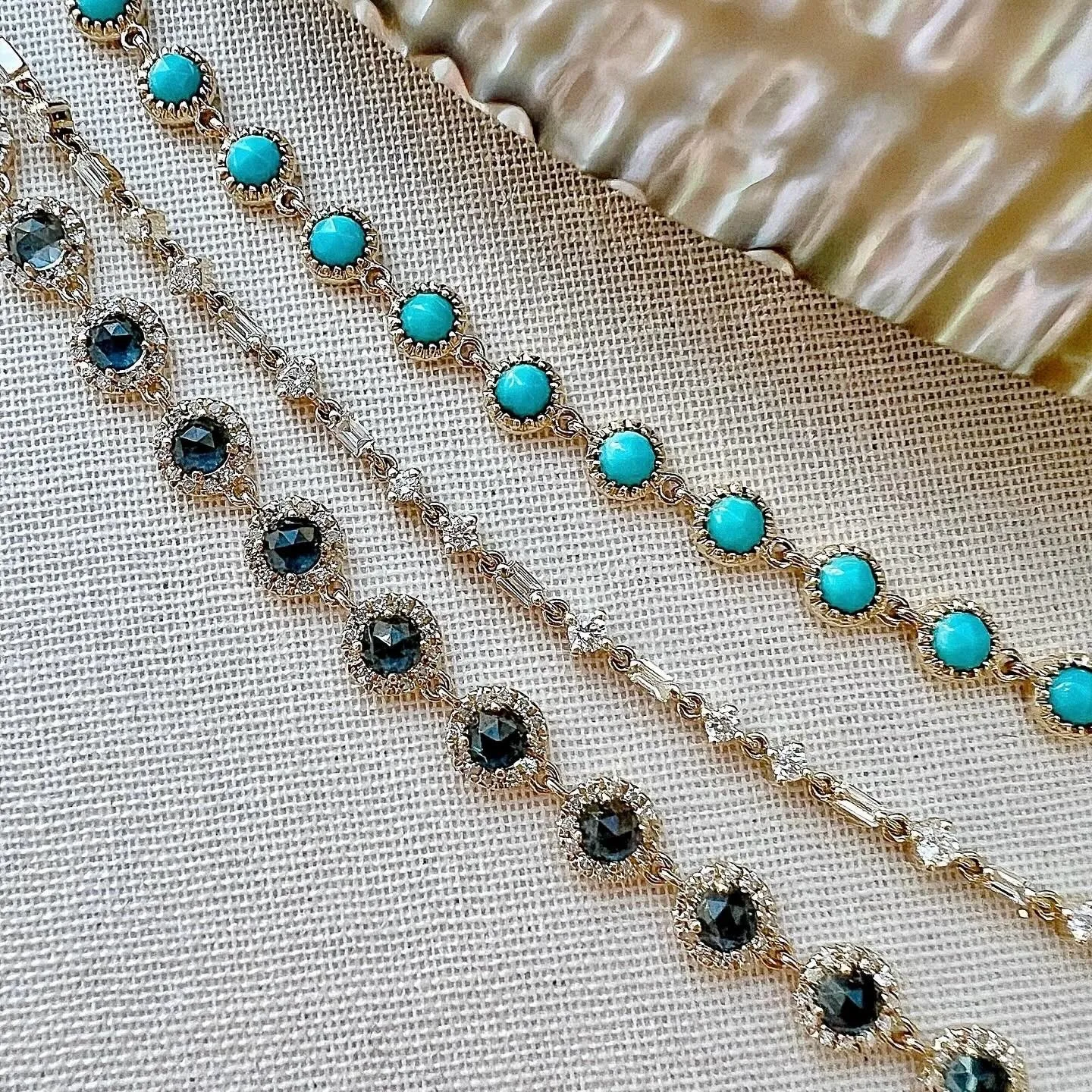 Baguette and Round Diamond Confetti Bracelet