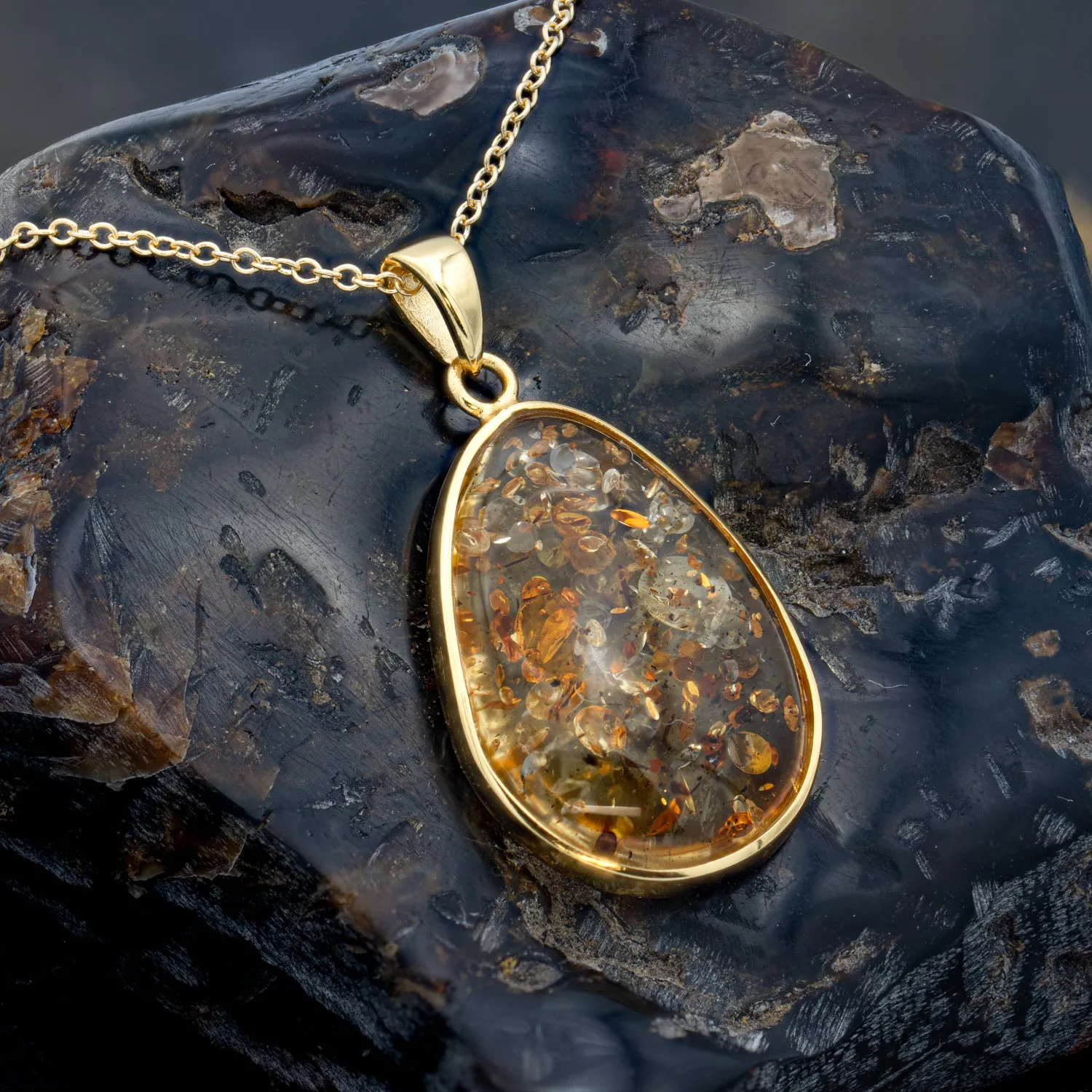 Baltic Amber Pendant Necklace