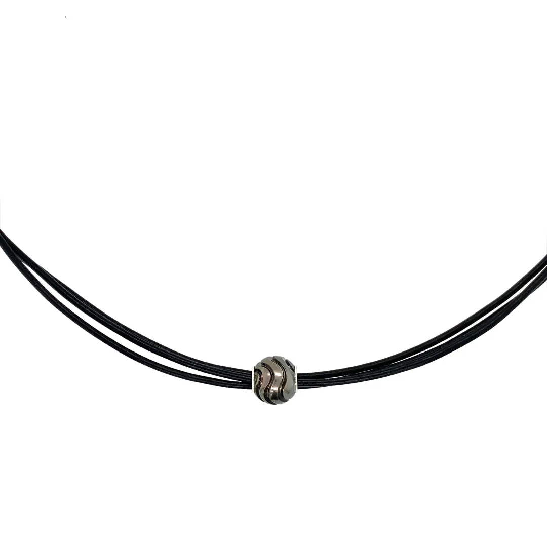 Beeghly & Co. Silver Carved Tahitian Pearl Necklace
