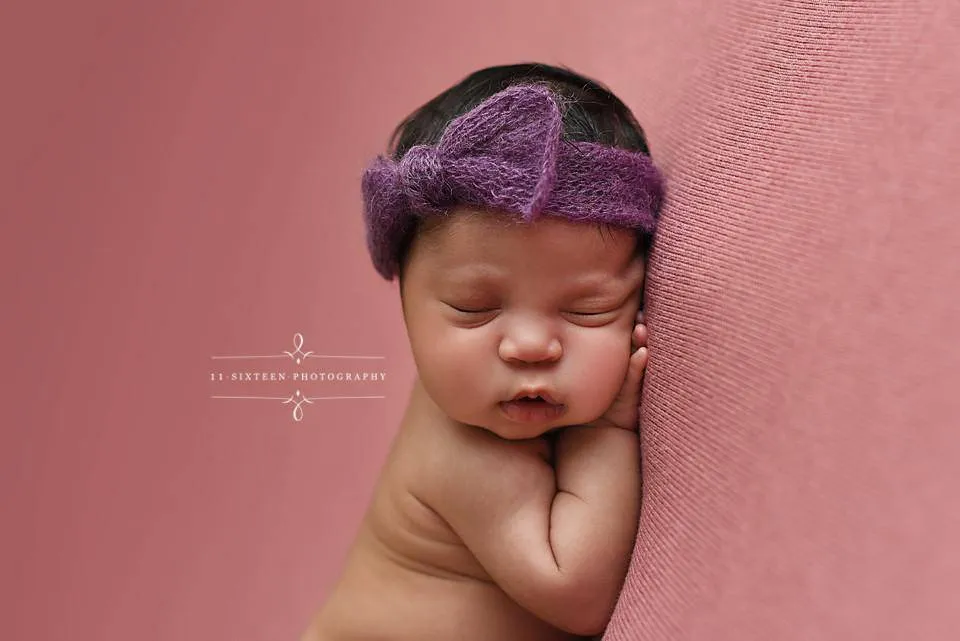 Beige Wide Bow Mohair Headband
