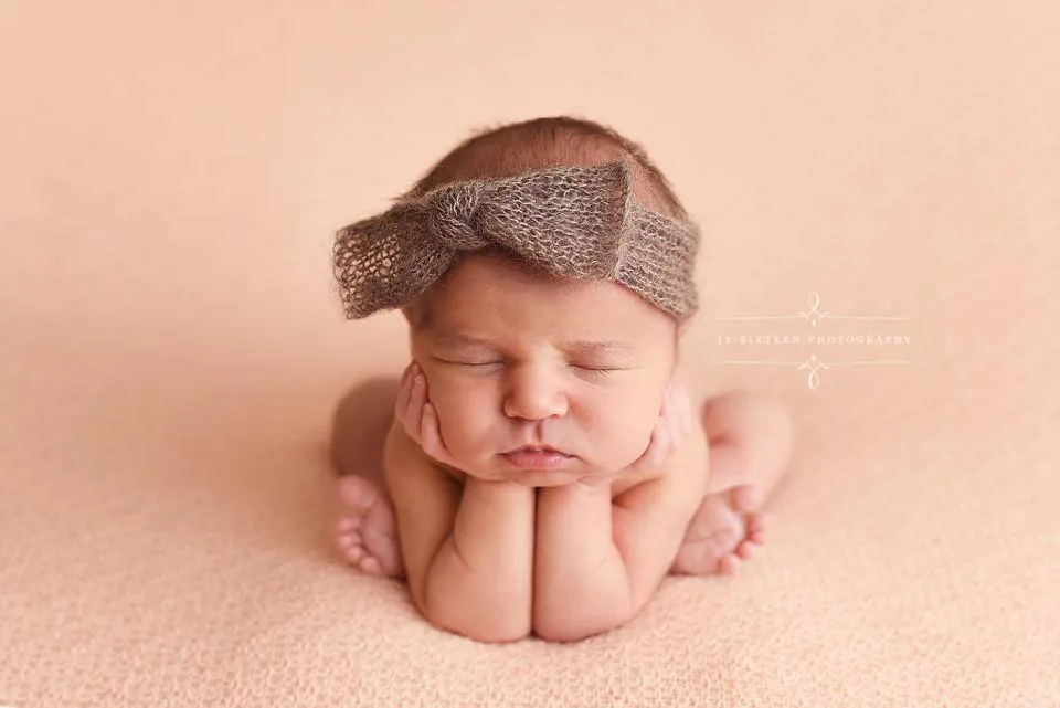 Beige Wide Bow Mohair Headband