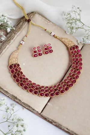 Budgetted Ruby Oval Choker