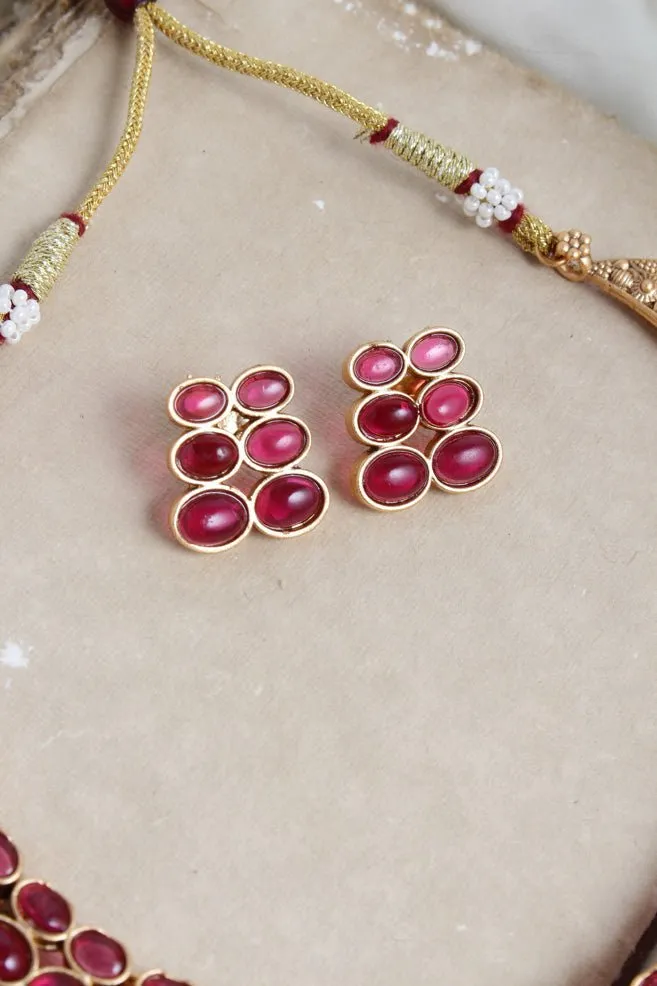 Budgetted Ruby Oval Choker