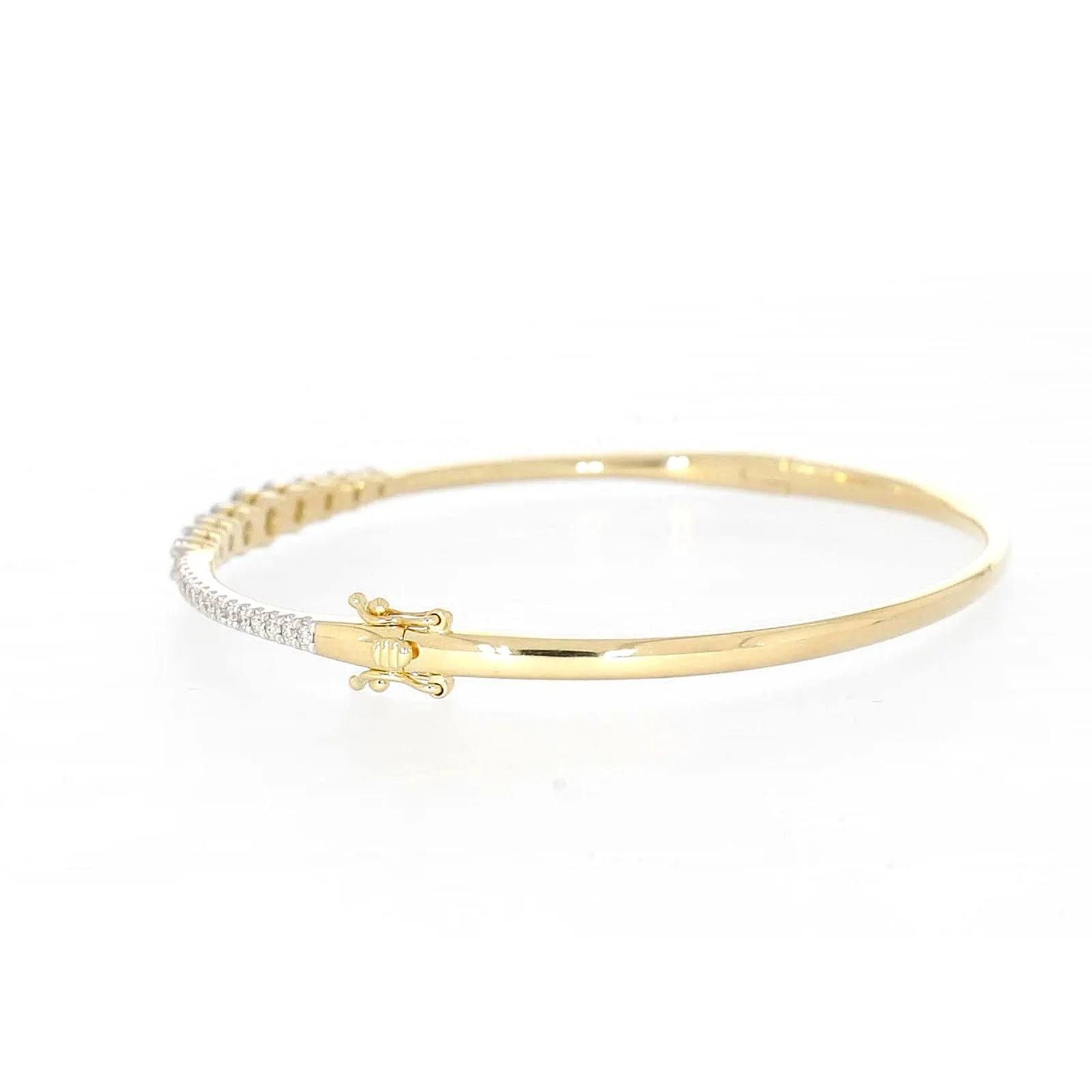 Celebration 9ct Yellow Gold Round Brilliant Cut 2 Carat tw of Lab Grown Diamonds Bangle