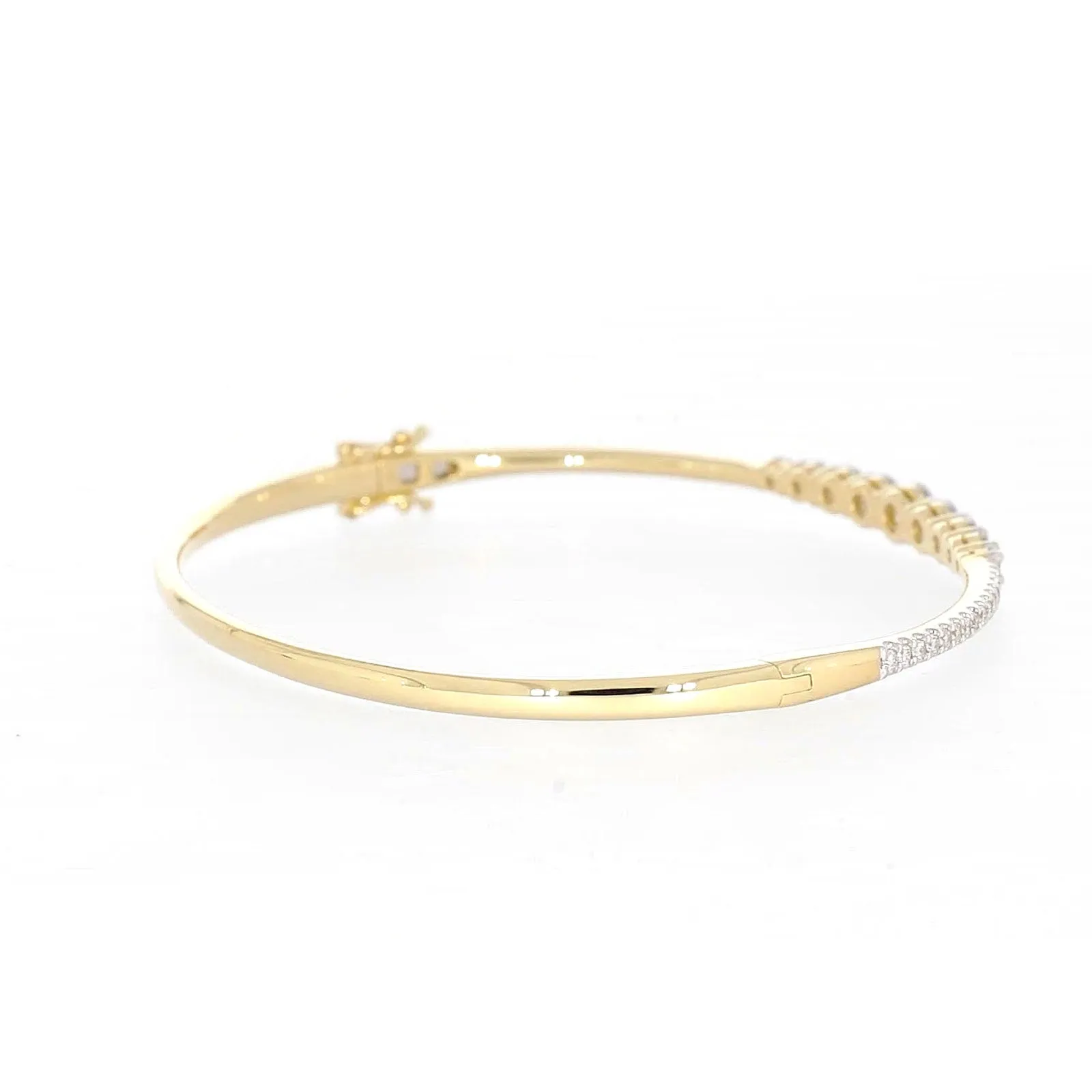 Celebration 9ct Yellow Gold Round Brilliant Cut 2 Carat tw of Lab Grown Diamonds Bangle