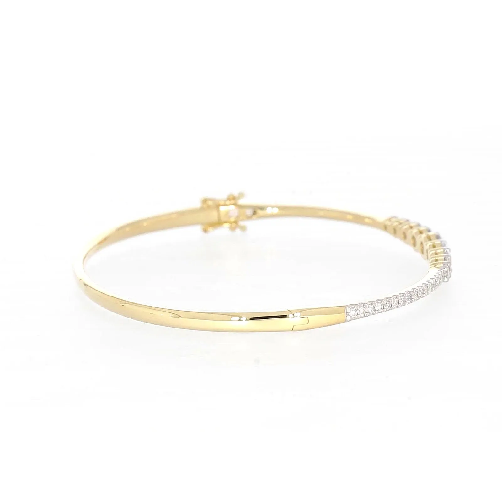 Celebration 9ct Yellow Gold Round Brilliant Cut 2 Carat tw of Lab Grown Diamonds Bangle