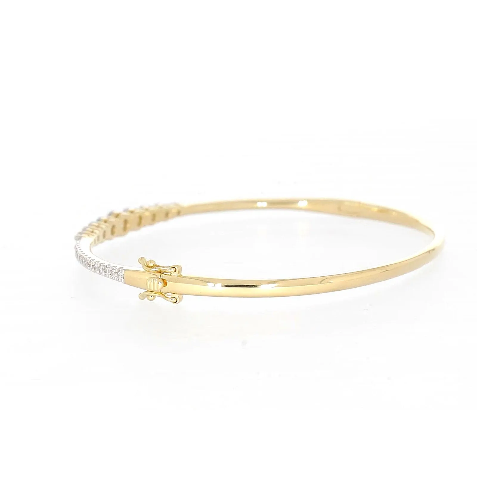 Celebration 9ct Yellow Gold Round Brilliant Cut 2 Carat tw of Lab Grown Diamonds Bangle