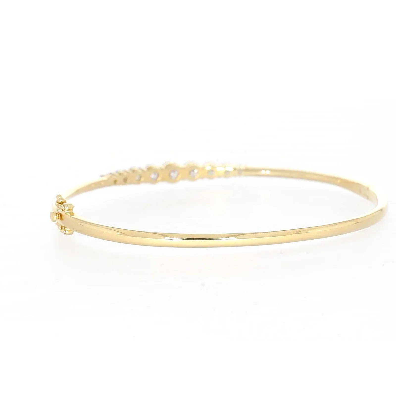 Celebration 9ct Yellow Gold Round Brilliant Cut 2 Carat tw of Lab Grown Diamonds Bangle