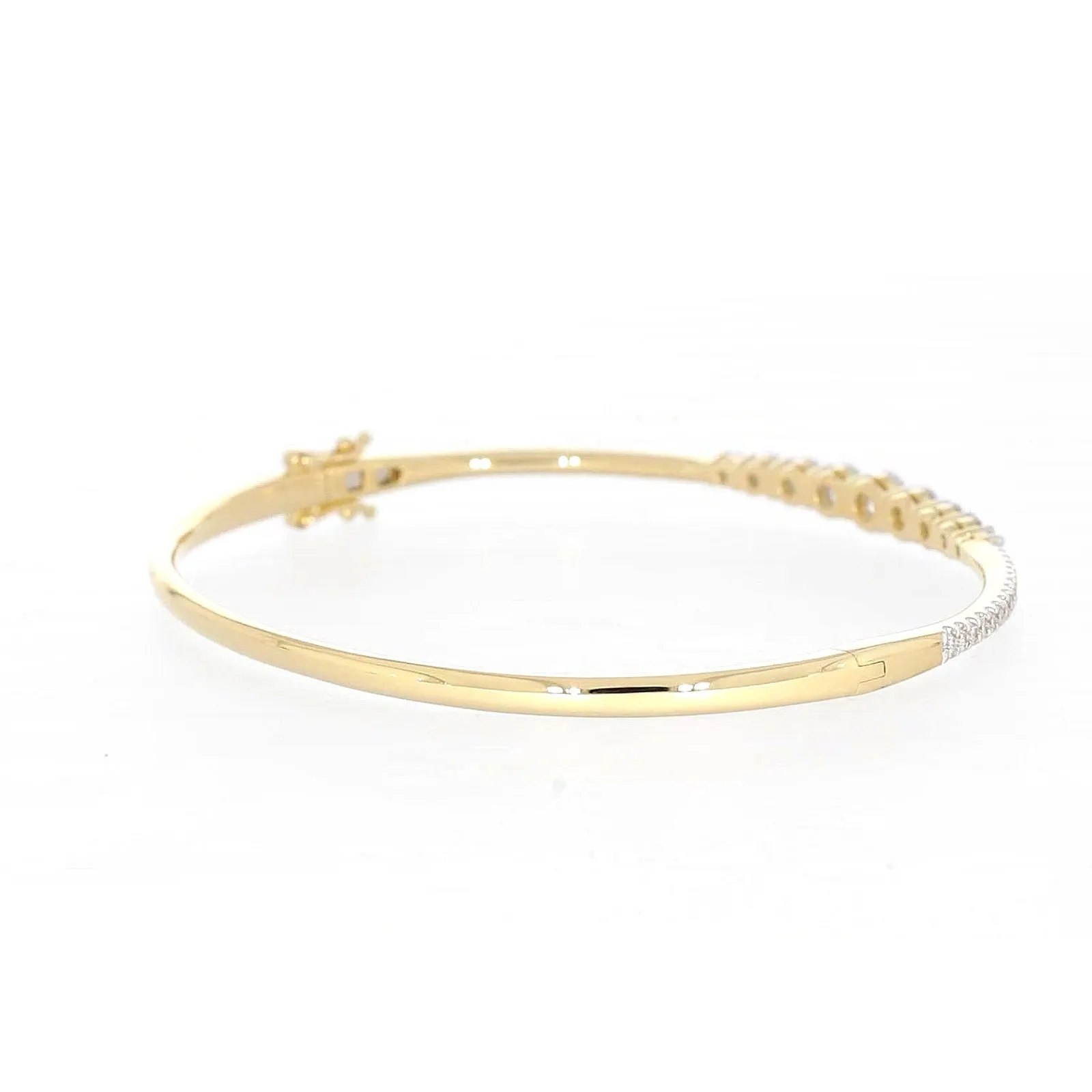 Celebration 9ct Yellow Gold Round Brilliant Cut 2 Carat tw of Lab Grown Diamonds Bangle