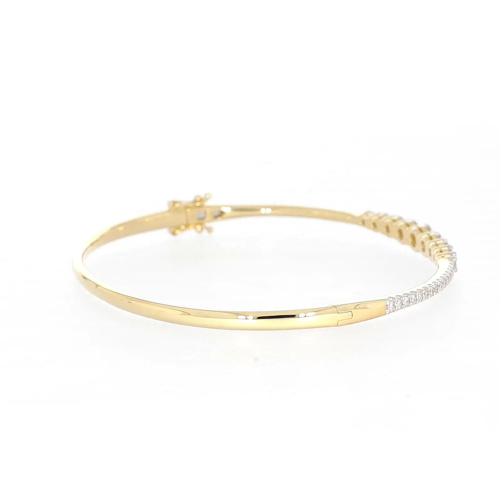 Celebration 9ct Yellow Gold Round Brilliant Cut 2 Carat tw of Lab Grown Diamonds Bangle