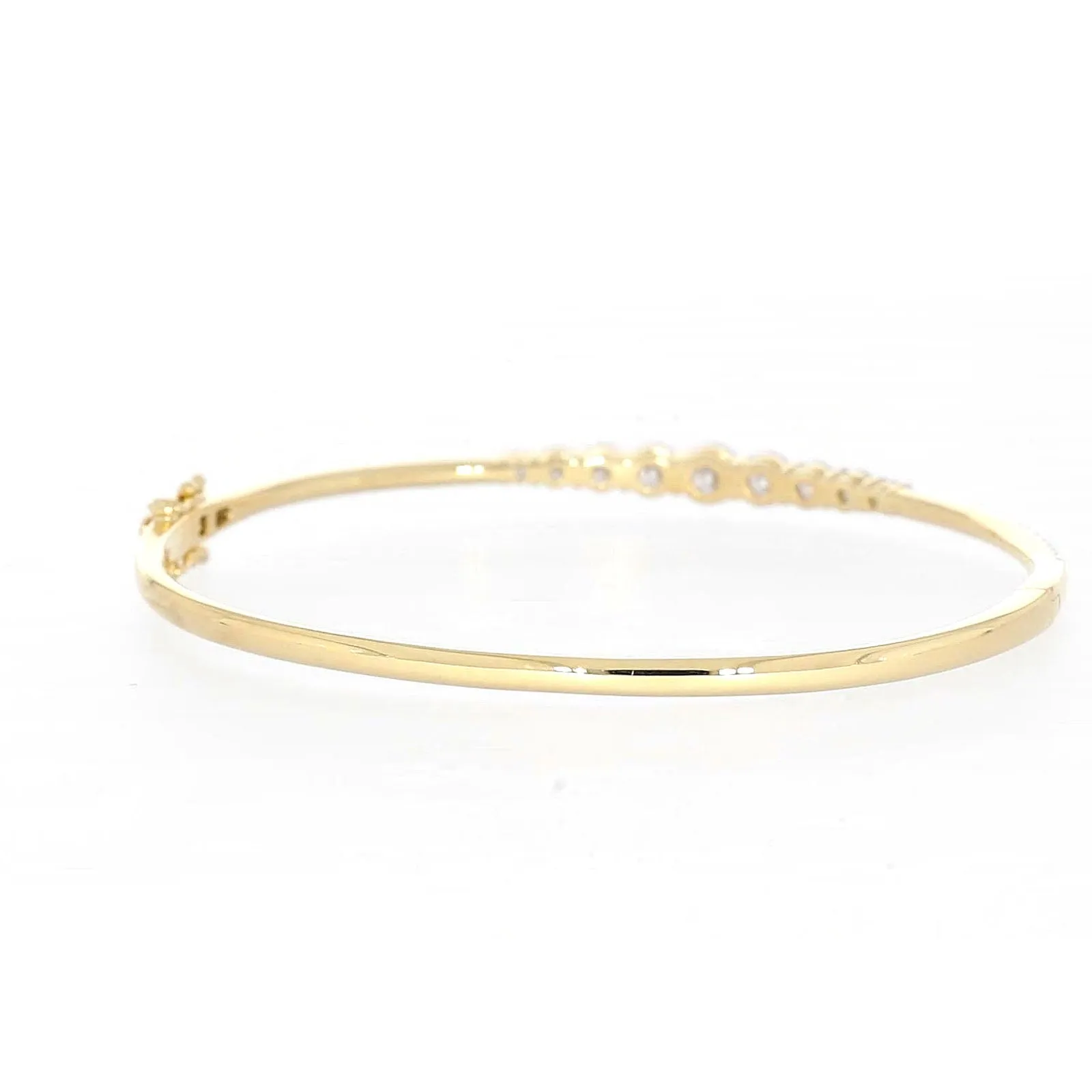 Celebration 9ct Yellow Gold Round Brilliant Cut 2 Carat tw of Lab Grown Diamonds Bangle