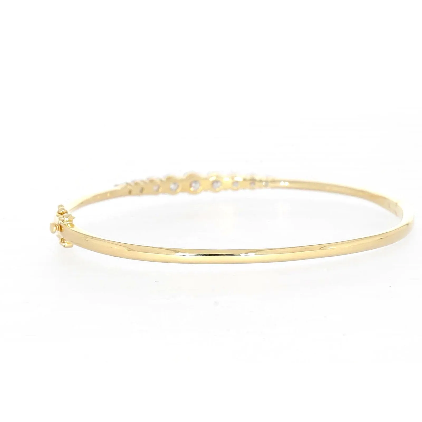 Celebration 9ct Yellow Gold Round Brilliant Cut 2 Carat tw of Lab Grown Diamonds Bangle