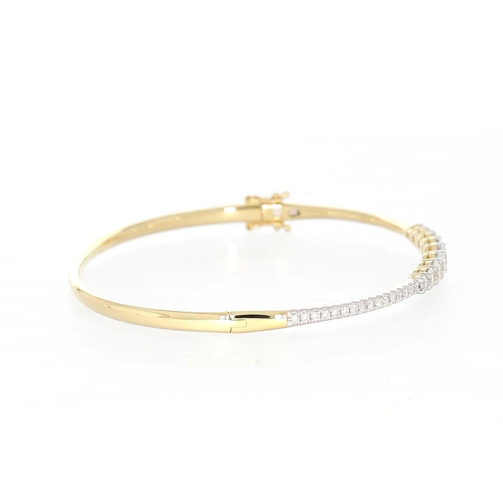Celebration 9ct Yellow Gold Round Brilliant Cut 2 Carat tw of Lab Grown Diamonds Bangle