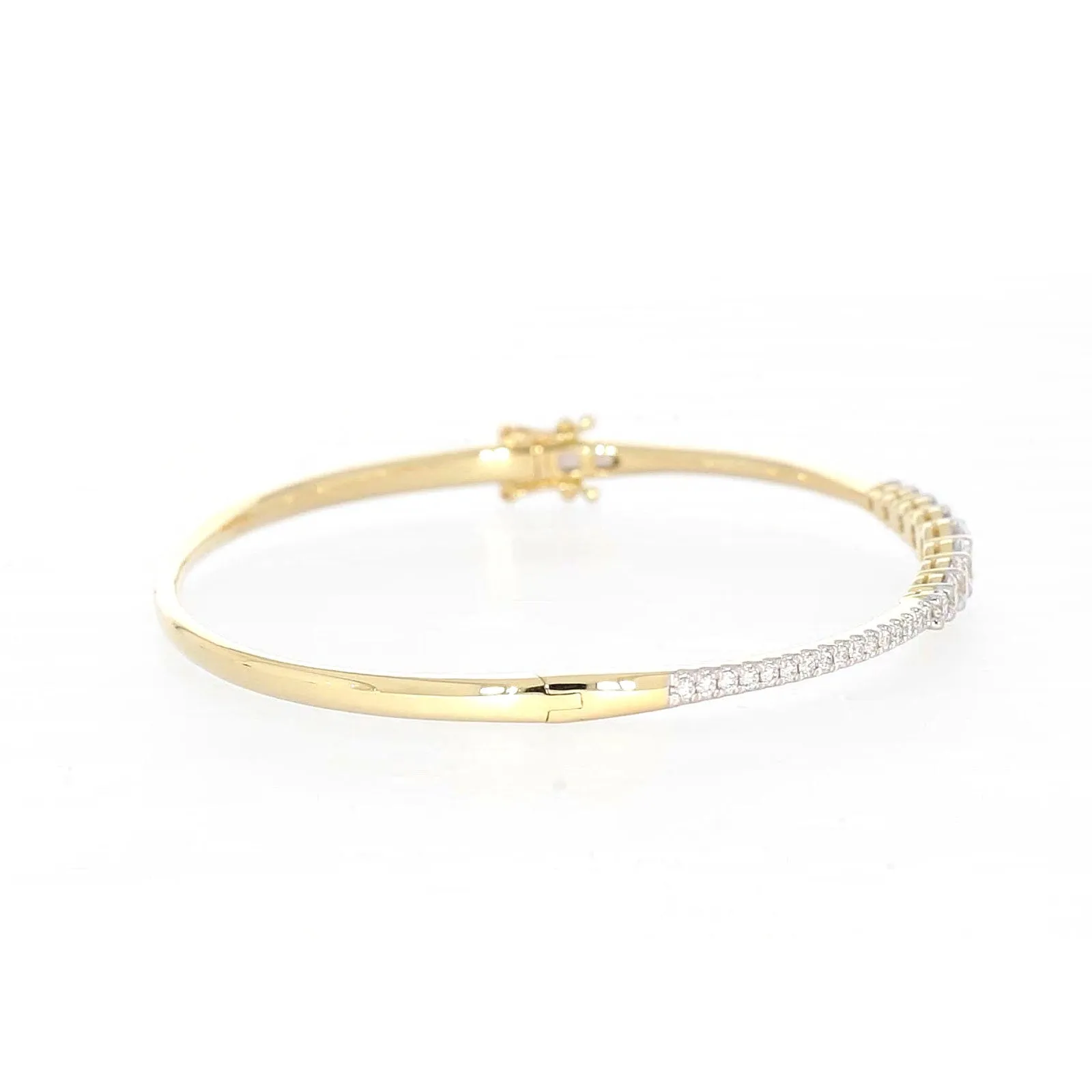 Celebration 9ct Yellow Gold Round Brilliant Cut 2 Carat tw of Lab Grown Diamonds Bangle