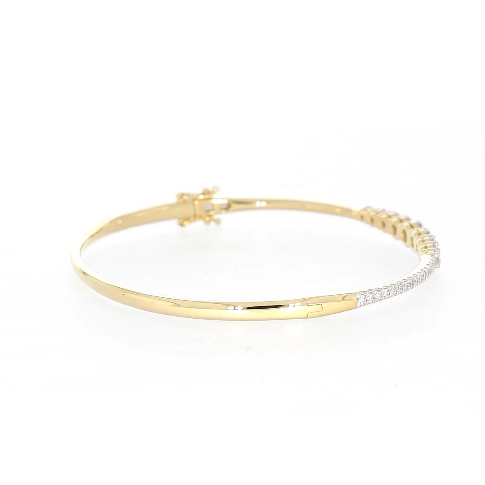 Celebration 9ct Yellow Gold Round Brilliant Cut 2 Carat tw of Lab Grown Diamonds Bangle