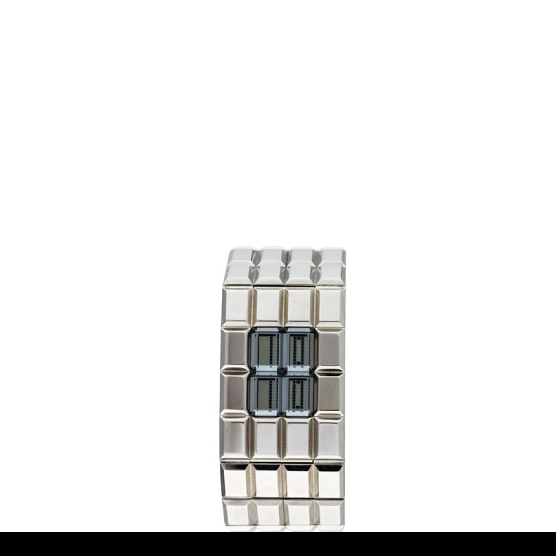 Chanel Silver Rare Vintage Ice Cube Watch
