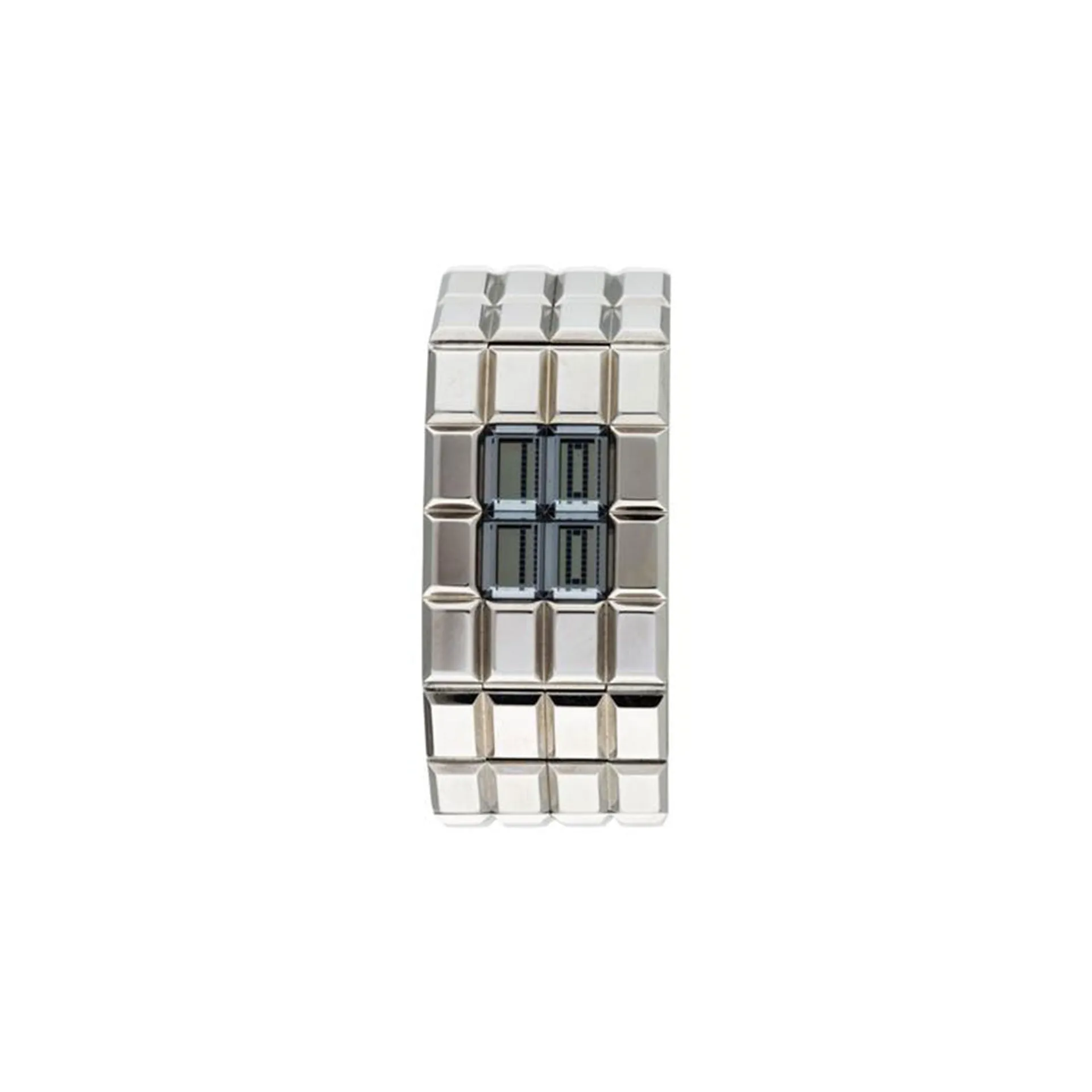 Chanel Silver Rare Vintage Ice Cube Watch
