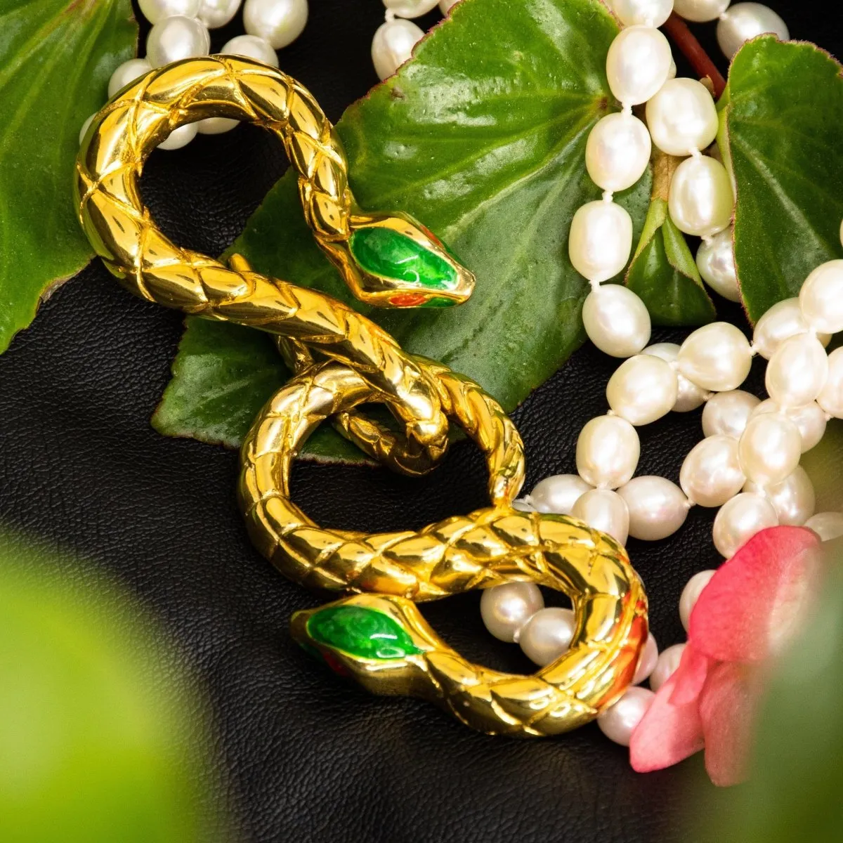 Eleonora Varini - Snake Necklace with Pearls