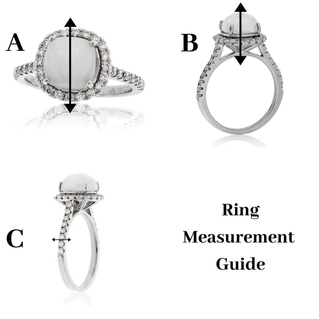 Emerald-Cut Emerald & Diamond Halo Accented Ring