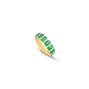 Emerald Cut Emerald Band