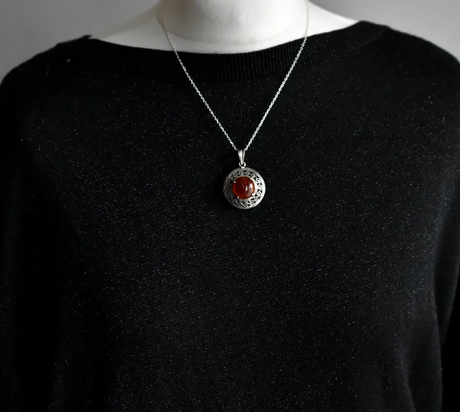 Extravagant Handmade Baltic Amber Silver Sterling 925 Pendant