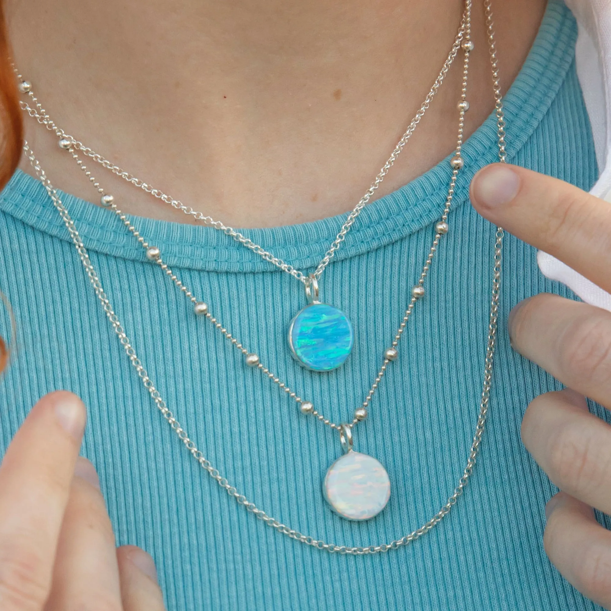 Flinder Emerald Dotty Small Pendant