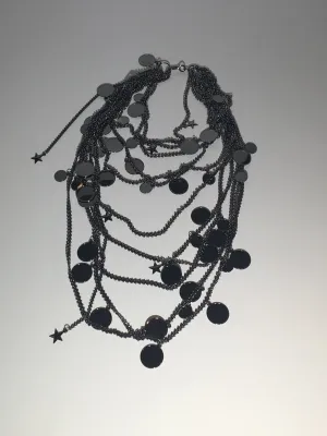 Givenchy - New Long Multi Chain Necklace with Multi Charm - One Size