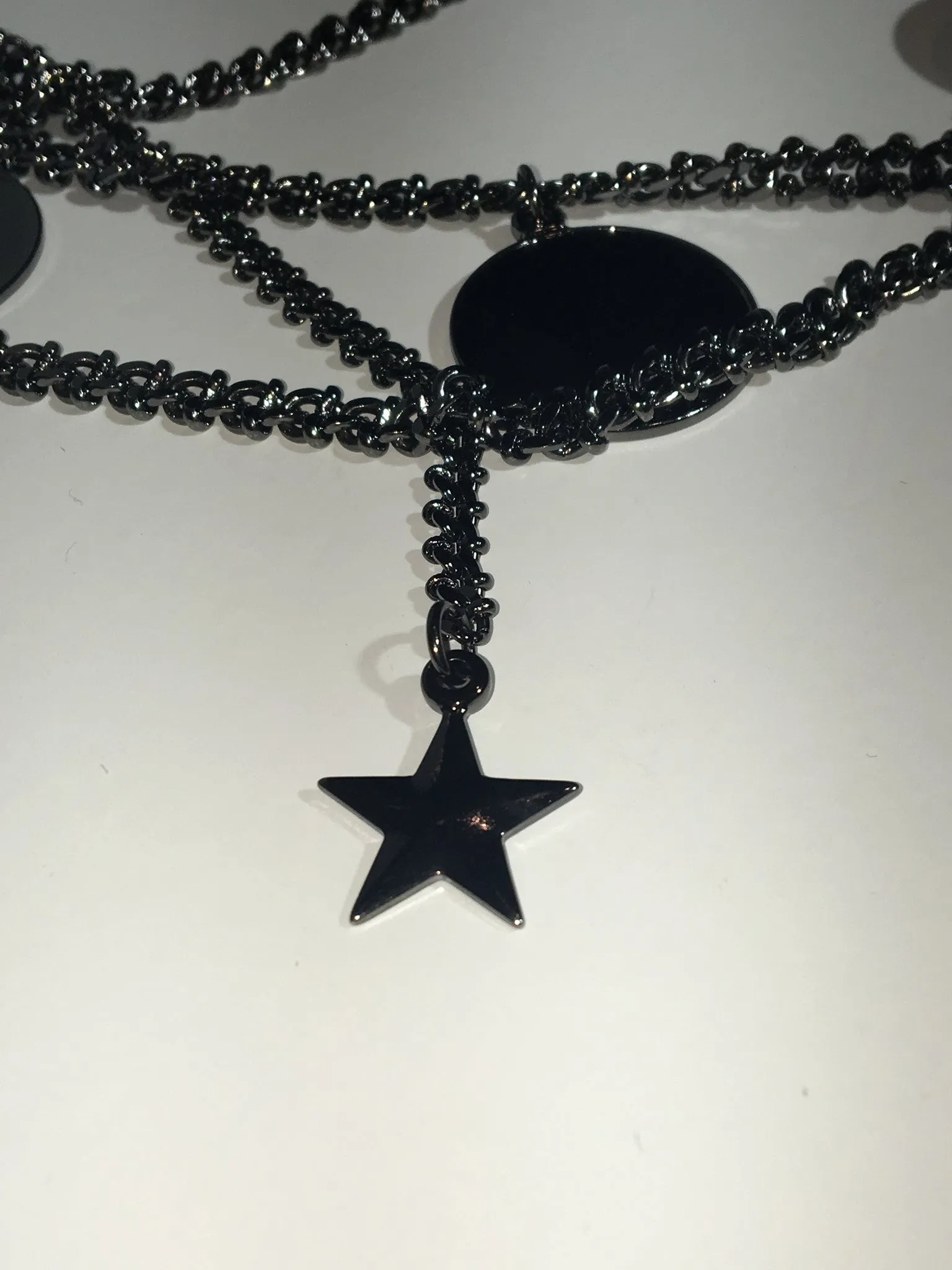 Givenchy - New Long Multi Chain Necklace with Multi Charm - One Size