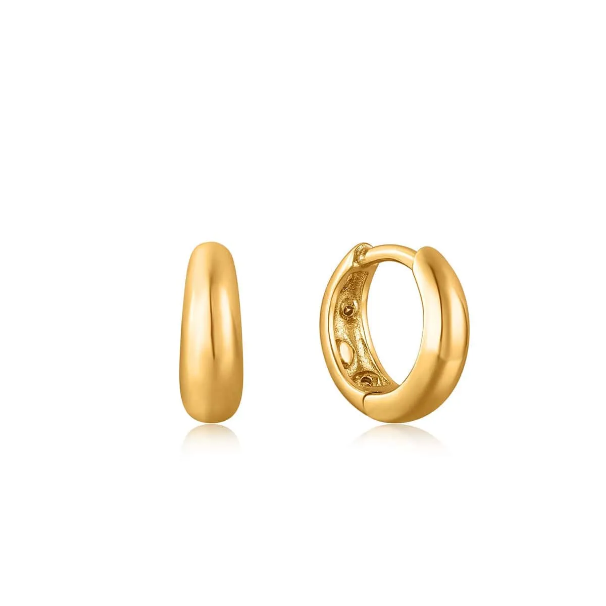 Gold Starry Kyoto Opal Huggie Hoop Earrings
