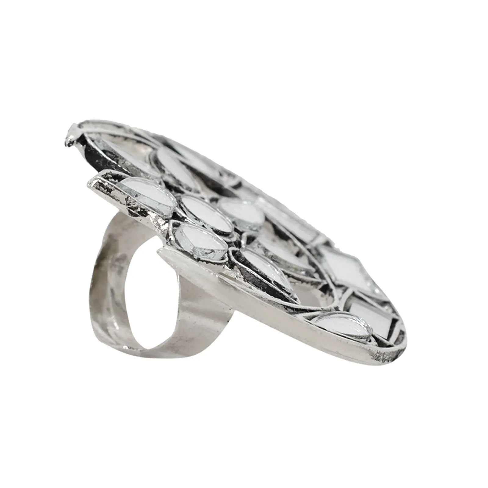 Janvi Silver Oxidized Mirror Jewelry Gift Set