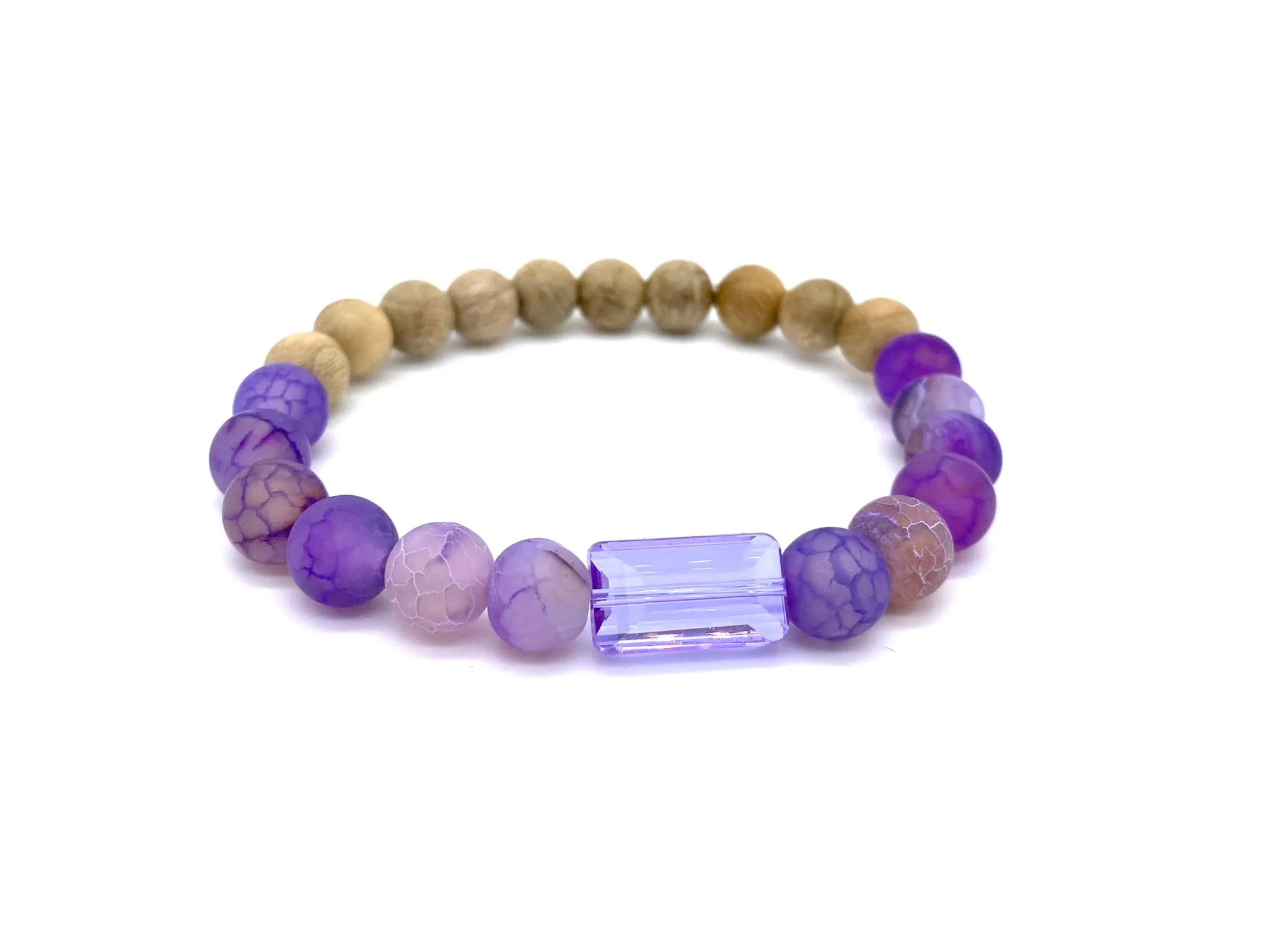 Lavender Crystal Diffuser Bracelet
