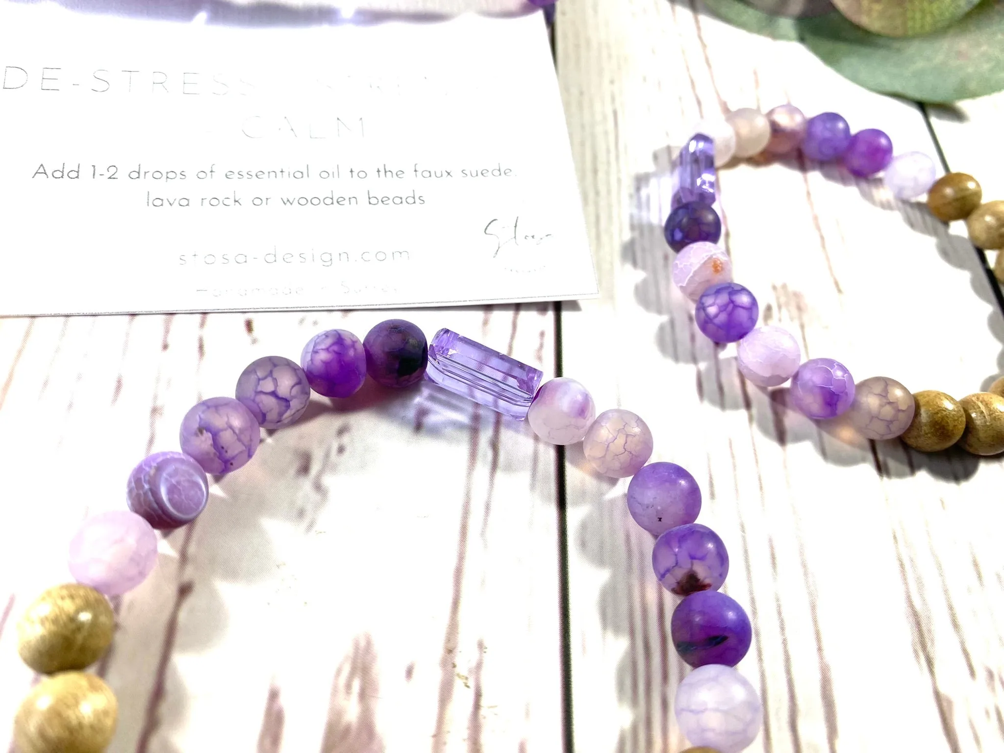 Lavender Crystal Diffuser Bracelet