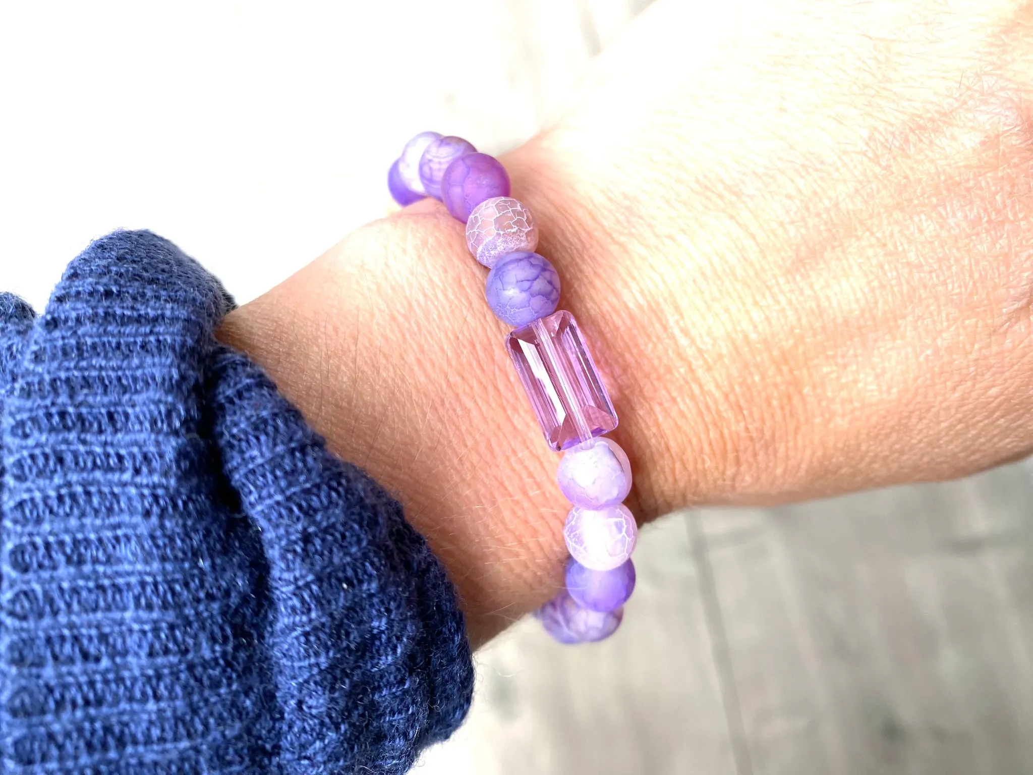 Lavender Crystal Diffuser Bracelet