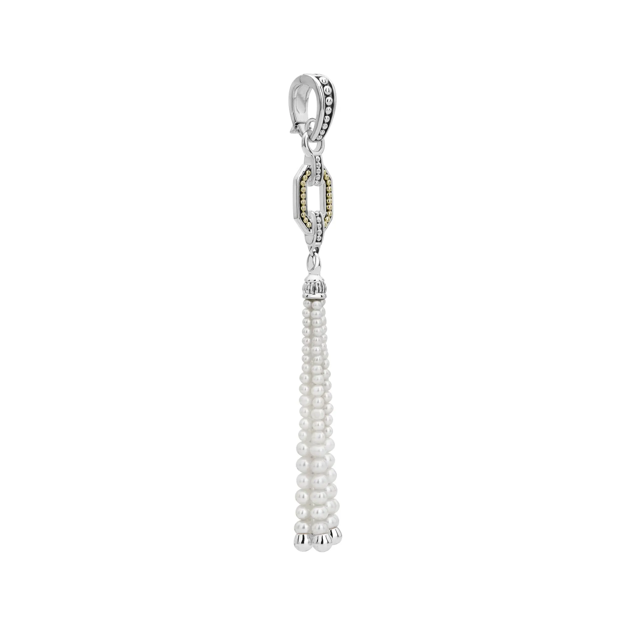 Luna Pearl Tassel Toggle Necklace