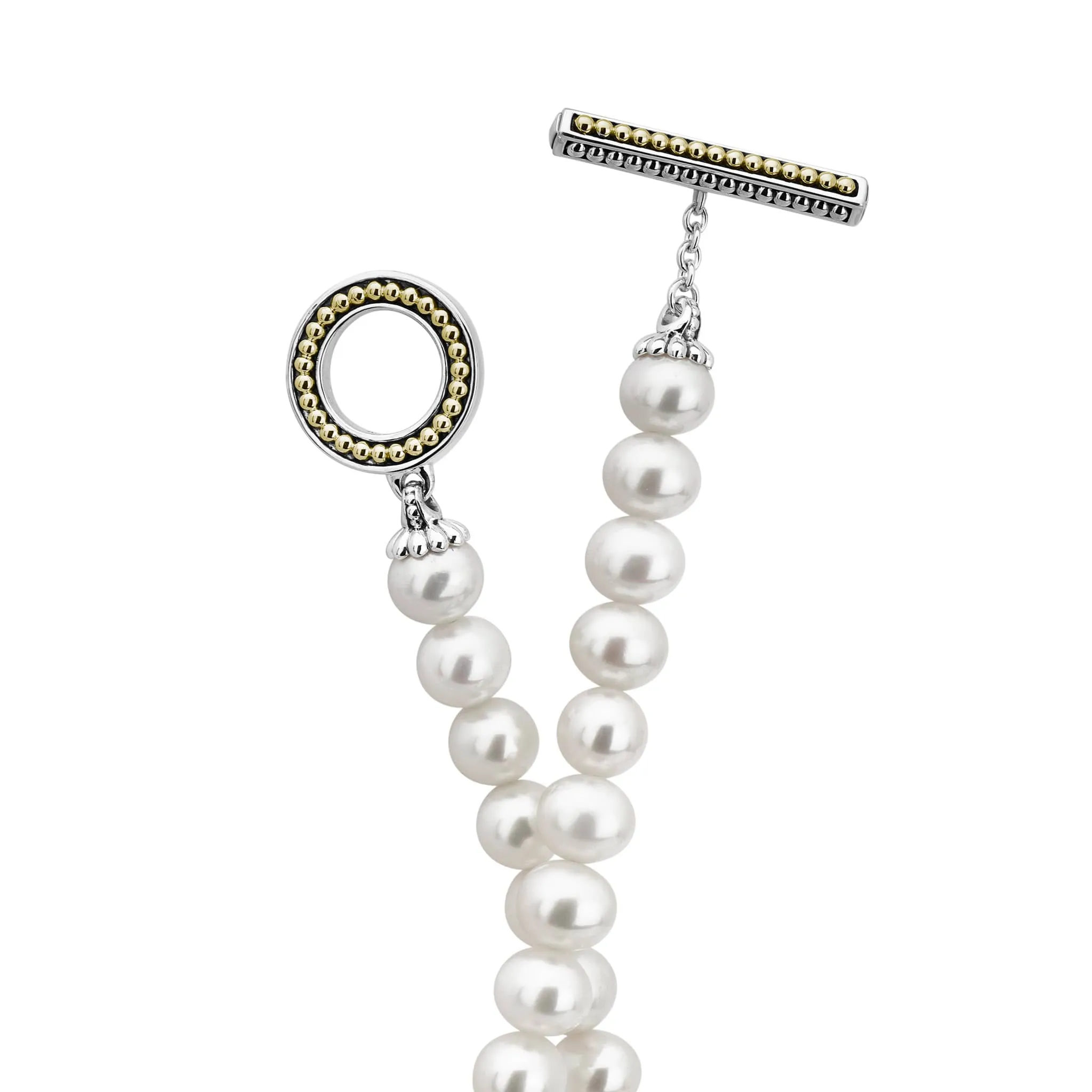 Luna Pearl Tassel Toggle Necklace