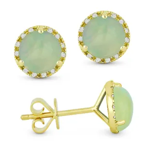 Madison L 14k Yellow Gold Opal Earrings