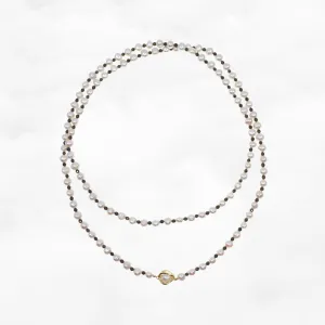 Multi-style 6-8mm Pearl Opera Necklace (Terahertz Stone)