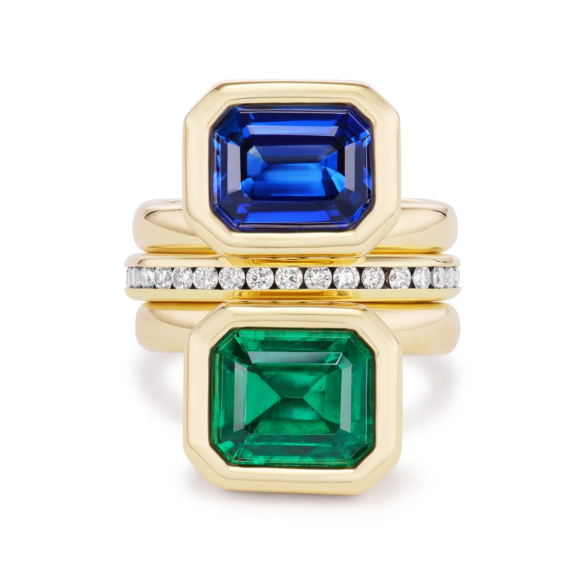 One-of-a-Kind Pillow Ring with Emerald