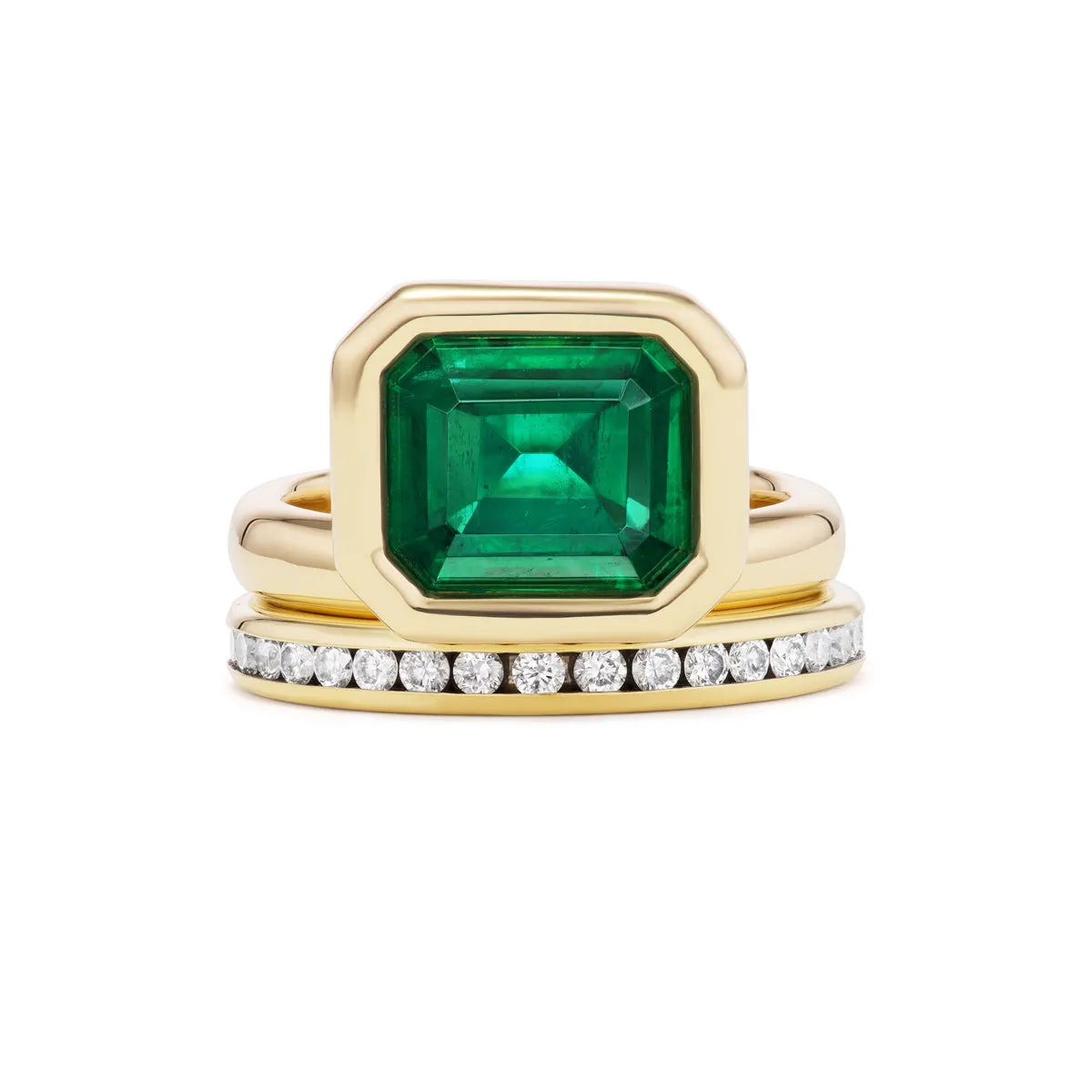 One-of-a-Kind Pillow Ring with Emerald